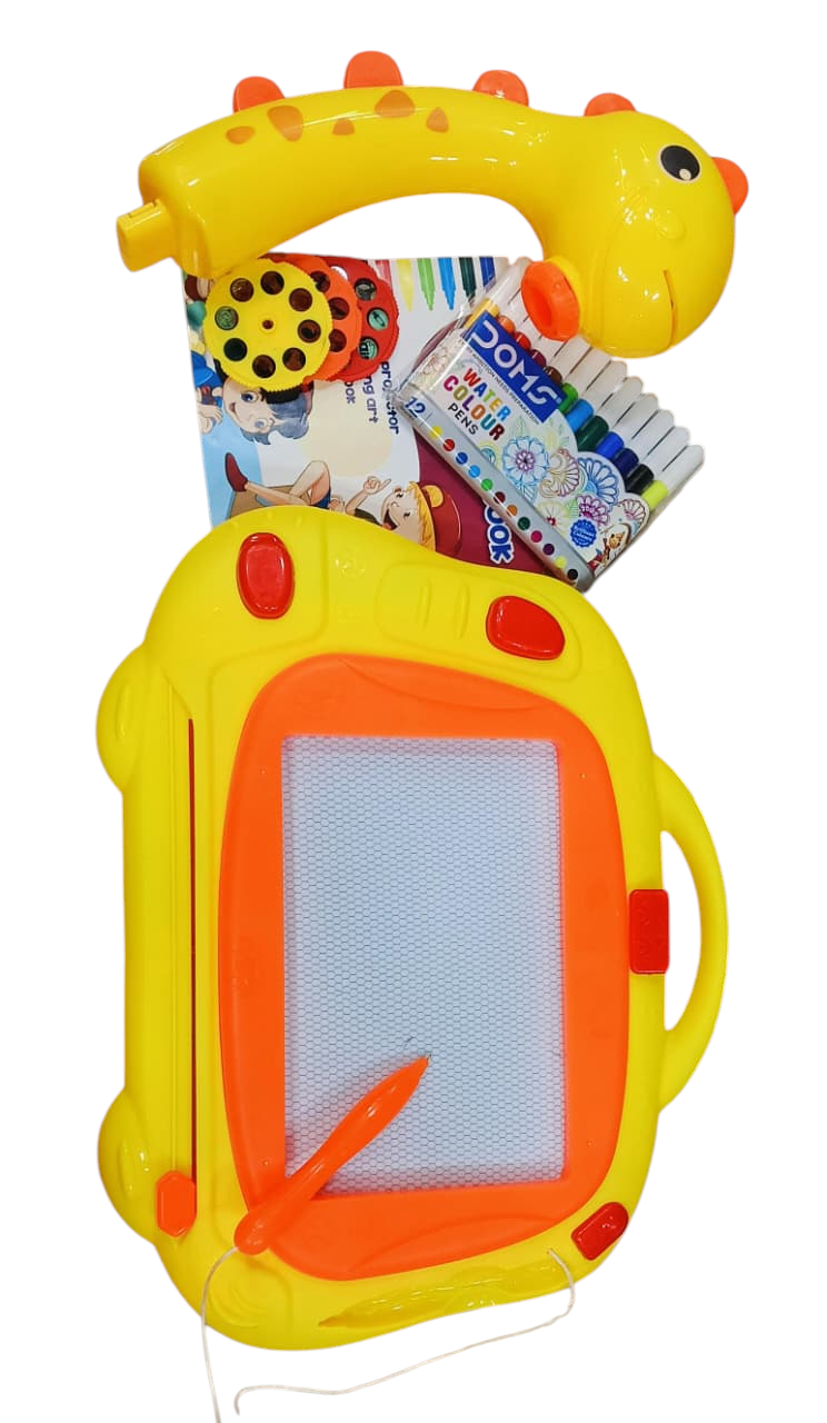 Giraffe Toy Projector Set for Kids with Table and Desk | Drawing Projector Set | Creative Tracing Toy with Stencils & Markers|
