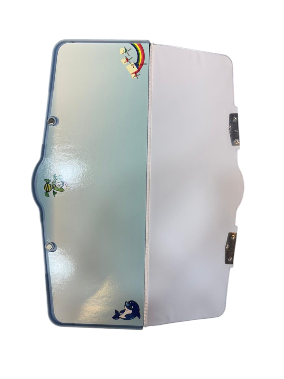 Unicorn Pattern Multi-Function Pencil Box with Scissors, Sharpener, Tape Storage, Pink,