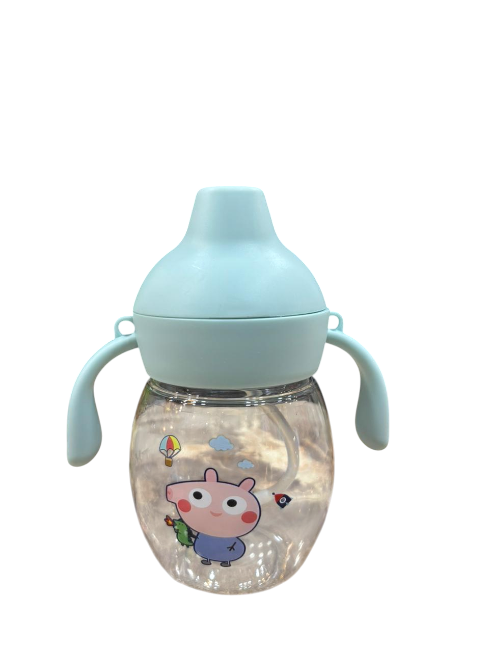 Baby Sippy Water Cup With Spout | Kids Training Handle and Strap | Learn Feeding Drinking Bottle | Anti-Choking With Ball | Kids Training Cup With Straw
