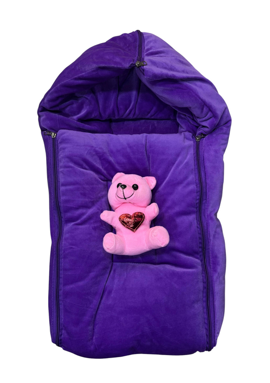 Baby Quilt & Sleeping Bag Cum Carry Bag – Soft, Cozy, Portable Baby Bedding for Newborns, Infants – 64x41 cm, Perfect for Travel, Stroller, and Sleeping Time