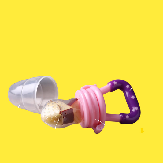 Baby Fruit Feeder – Silicone Food & Fruit Nibbler with Extra Mesh, Soft Pacifier Feeder & Teether for Infants, Bunny Design