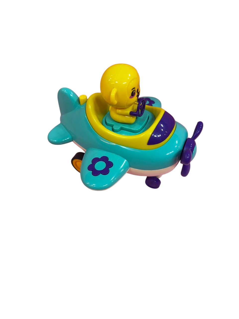 Unbreakable Four-Wheel Drive Friction Powered Diecast Push and Go Plane Toy