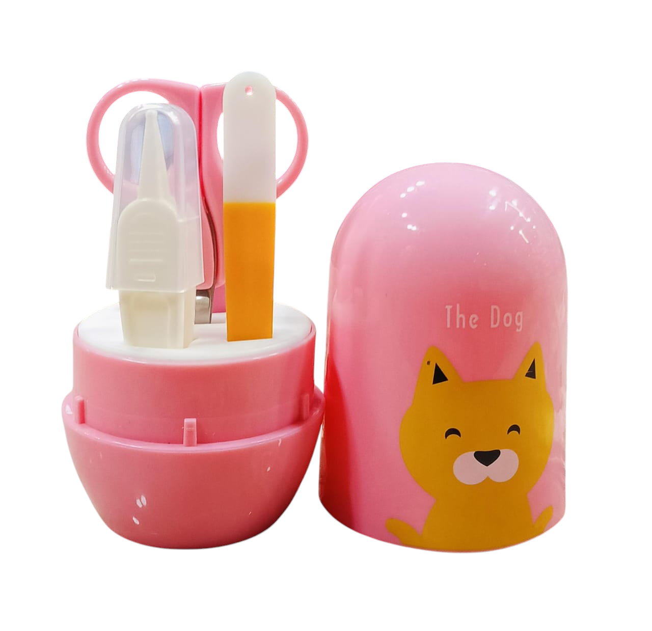 Baby Nail Clippers, 4-in-1 Safe Baby Nail Kit with Cute Case, Nail Clipper, Scissors, Tweezers, Baby Nail File Set for Newborn, Infant, Toddler and Kids-Pink