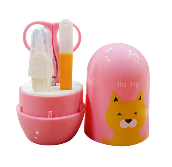 Baby Nail Clippers, 4-in-1 Safe Baby Nail Kit with Cute Case, Nail Clipper, Scissors, Tweezers, Baby Nail File Set for Newborn, Infant, Toddler and Kids-Pink