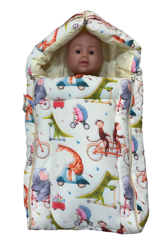 Baby Bed & Sleeping Bag for Newborn | Portable Cotton Baby Bedding Set | Unisex Carry Nest & Baby Holder for New Born | Soft & Lightweight Infant Sleep Bag