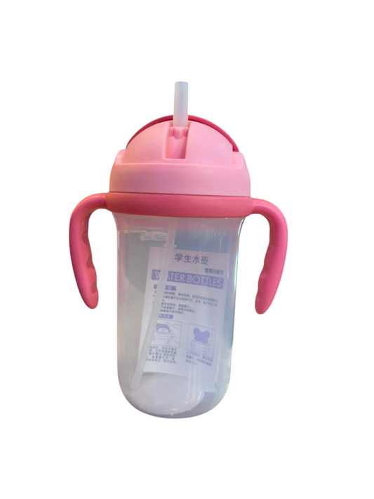Baby Cute Stylish Bpa Free Unbreakable Sippy Cup (Sipper Kids Mug) Straw Sipper Infant PP Water/Juice Training Gravity Sipper Cup with Handlesl