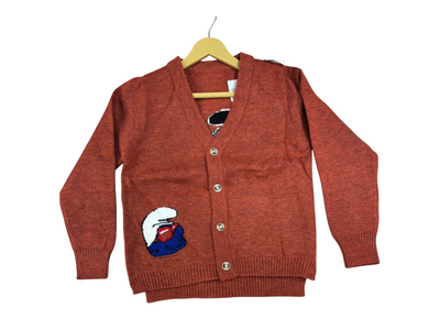 WAH BABY SWEATER | Front Open Button Cardigan for Boys & Girls | Soft Warm | Full Sleeves Knit Pullover for Infants & toddlers