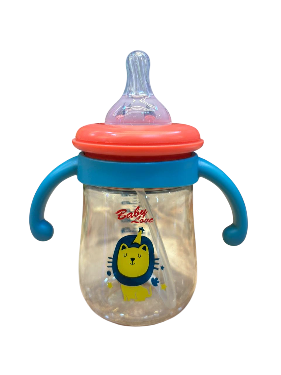 2in1 Baby Sipper with Handle - 240 ml | Interchangeable Soft Silicone Nipple & Spout | Anti Spill Feeding Bottle for Newborns, Toddlers & Kids | BPA Free Sippy Cup