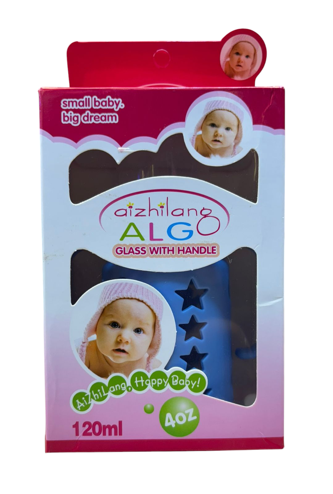 Feeding Bottle for Baby/Feeder for Newborn | Super Soft Flow Control & Anti Colic Nipple for Infants/Toddlers - Blue (120ml)