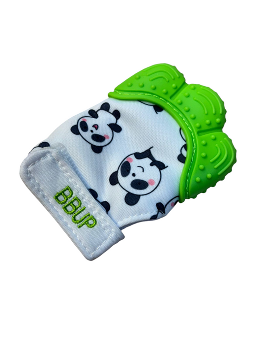 1 Pack Food Grade Silicone Teether Glove, Teething Mitten for Babies, Baby Teether(4 Fingers)