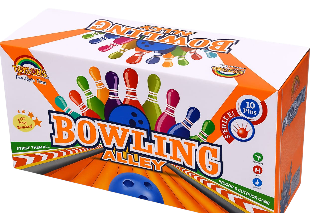 Bowling Alley Set of 10 Bowling PINS in Box