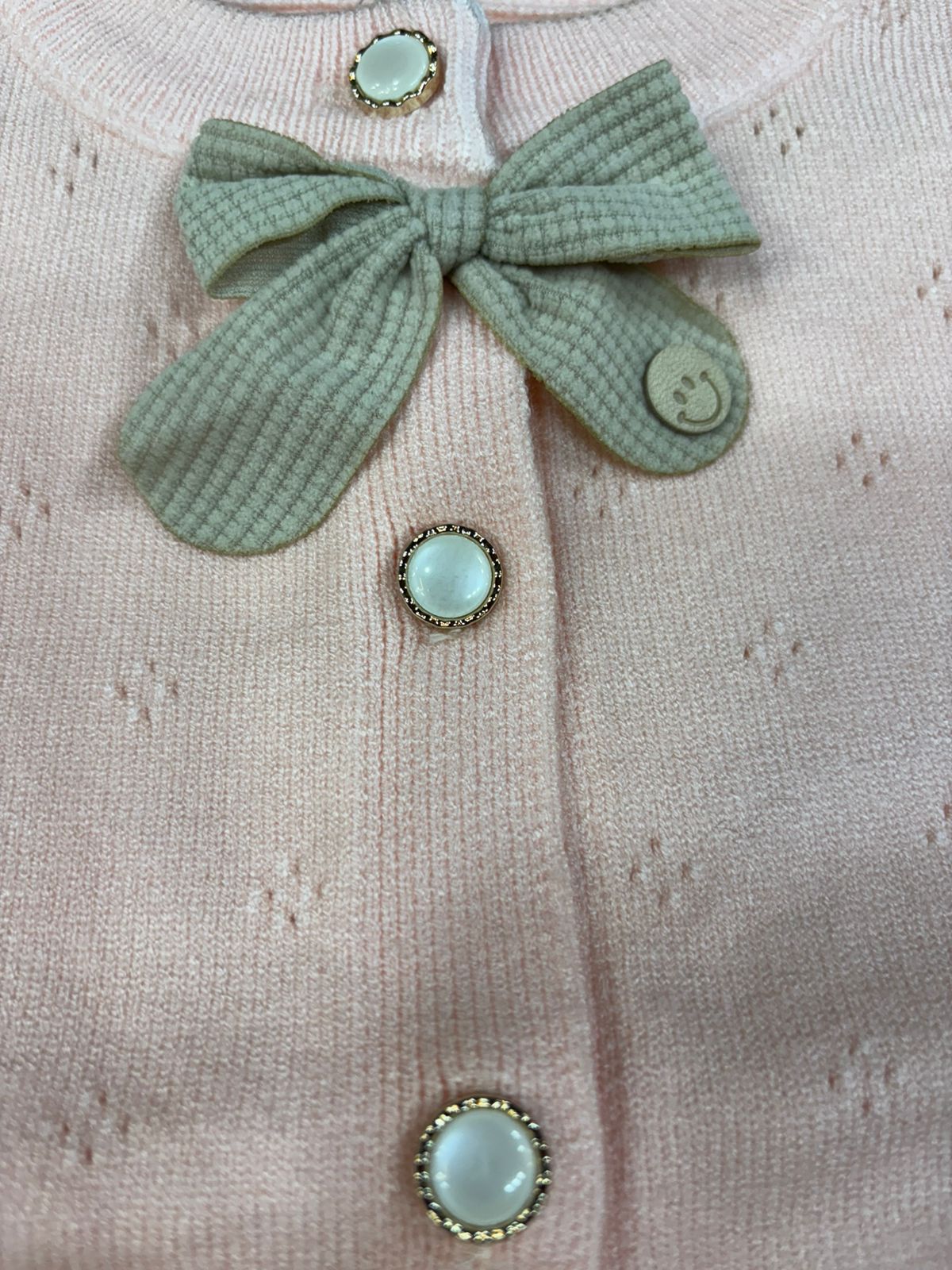 Little Girls' Sweater Puff Sleeve Crew Neck Kids