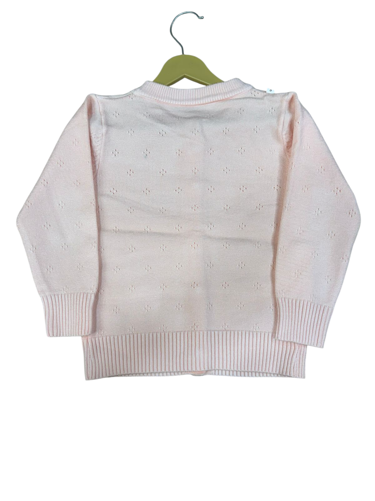 Little Girls' Sweater Puff Sleeve Crew Neck Kids