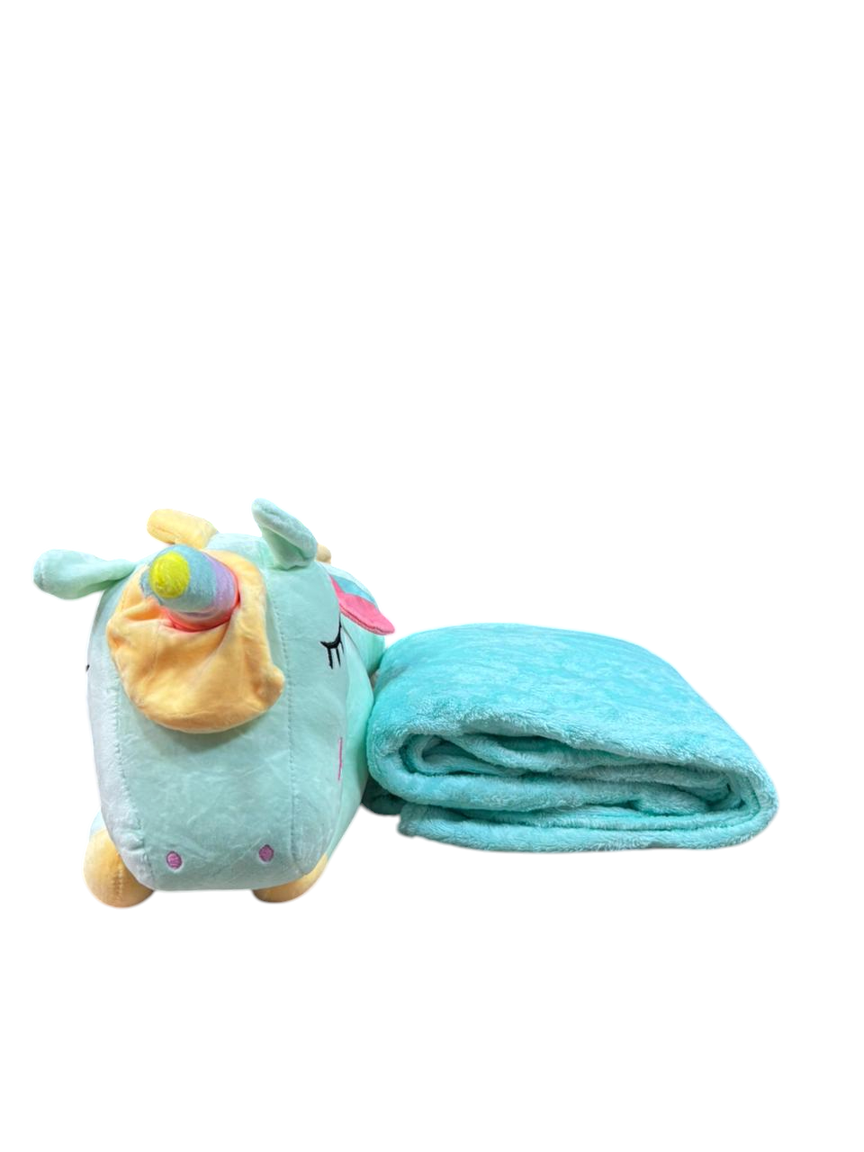 Unicorn Stuffed Animals 2 in 1 Blanket and Pillow Set, yellow, Full Unicorn Stuffed Animal Soft Plush