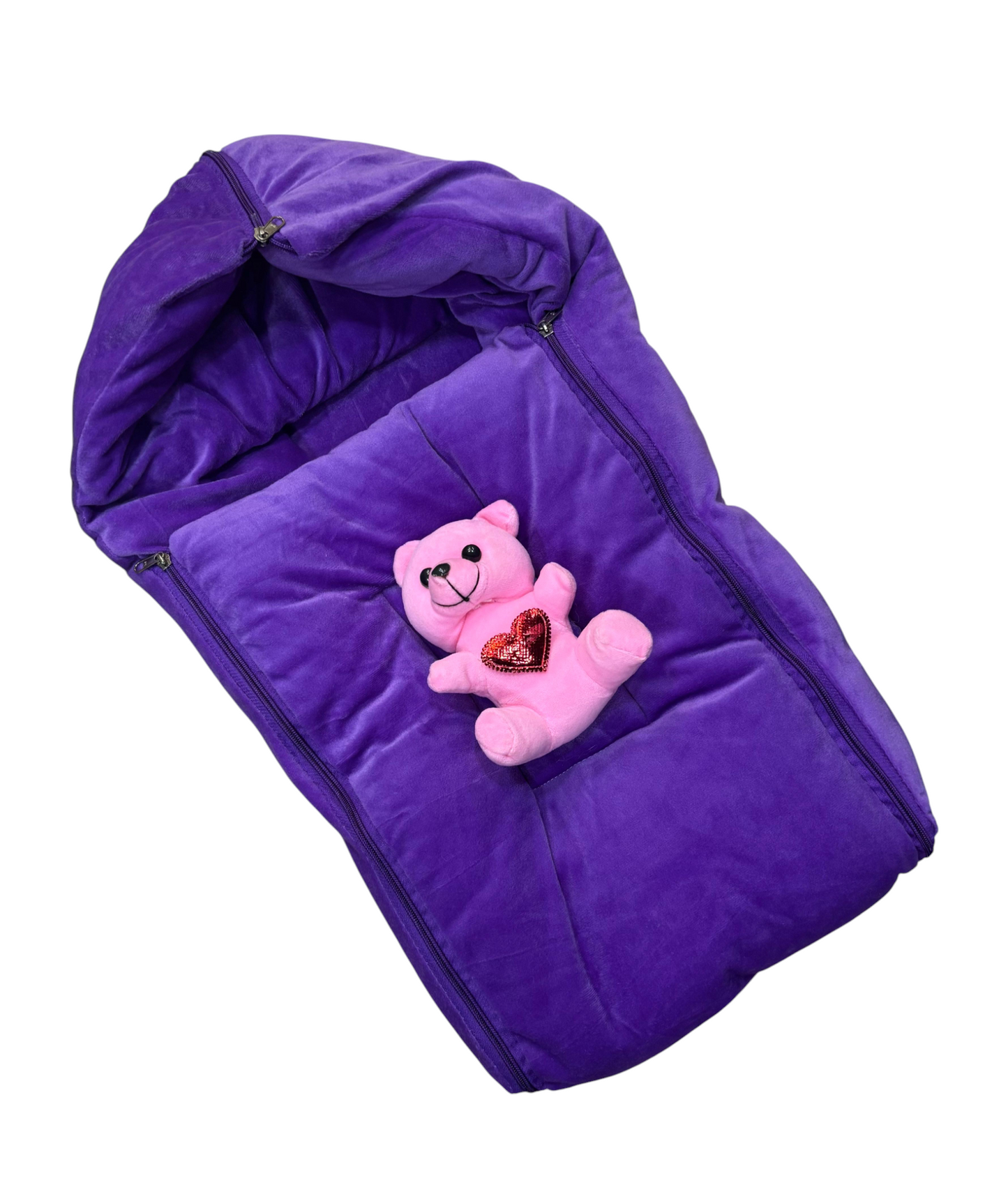 Baby Quilt & Sleeping Bag Cum Carry Bag – Soft, Cozy, Portable Baby Bedding for Newborns, Infants – 64x41 cm, Perfect for Travel, Stroller, and Sleeping Time