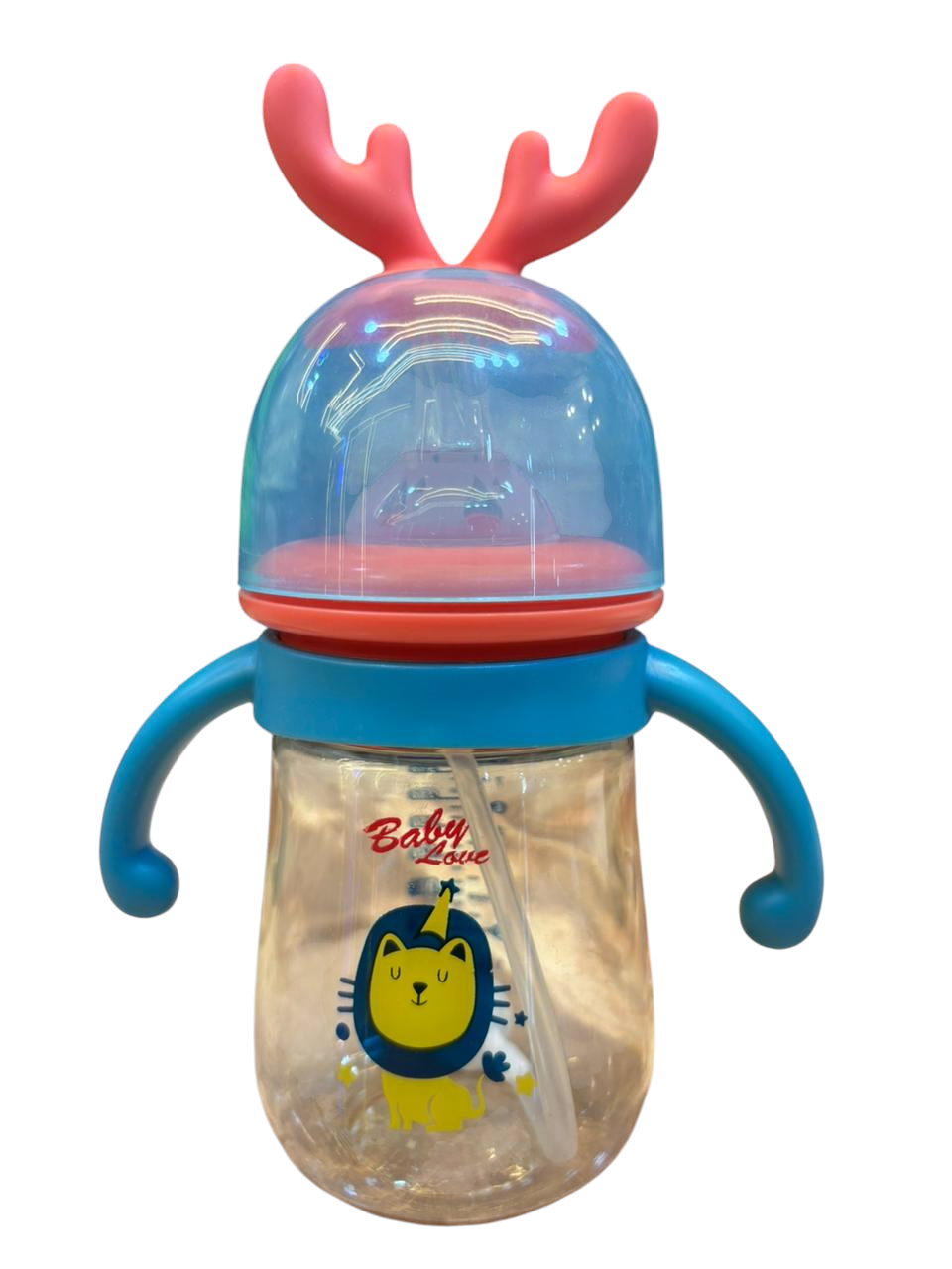 2in1 Baby Sipper with Handle - 240 ml | Interchangeable Soft Silicone Nipple & Spout | Anti Spill Feeding Bottle for Newborns, Toddlers & Kids | BPA Free Sippy Cup