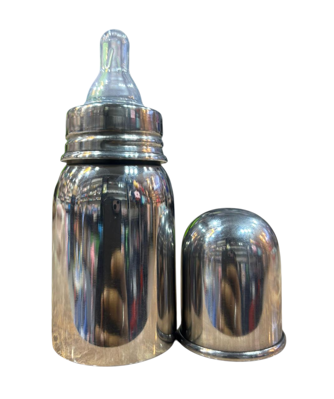 Baby NeedsNatural Range Regular Neck Stainless Steel Feeding Bottle – 150ml