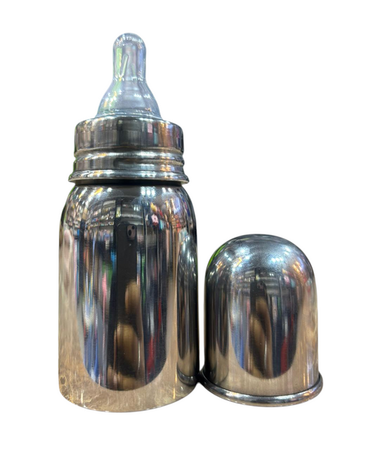 Baby NeedsNatural Range Regular Neck Stainless Steel Feeding Bottle – 150ml