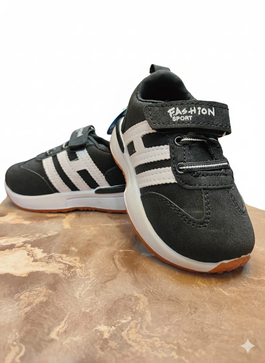 Fashion sport Casual Shoes for Kids with PVC Sole | Canvas Upper Sneakers | Quick-Wear Velcro Closure | Stylish, Lightweight & Comfortable Footbed