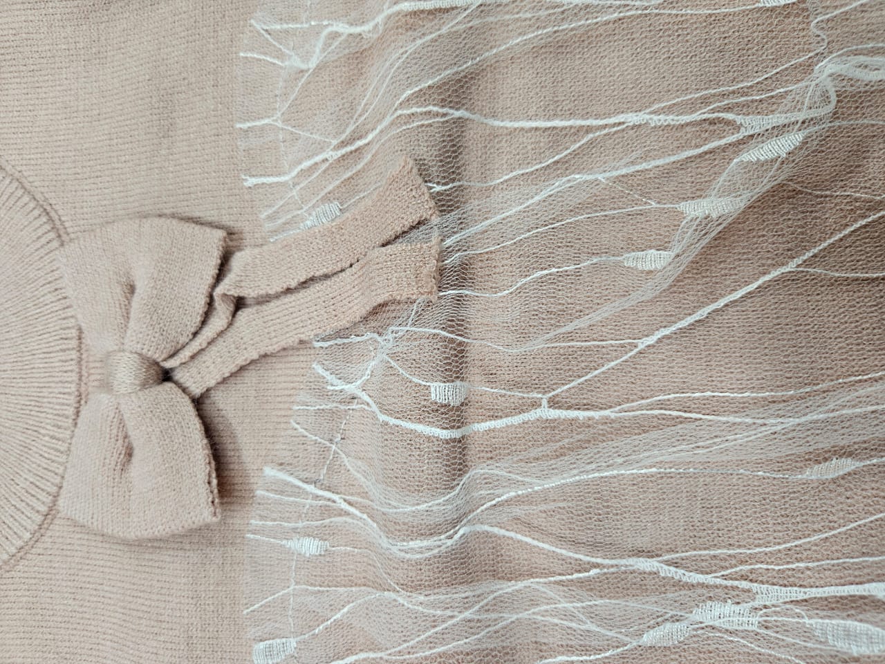 Girls Fancy Solid Round Neck Pink Sweater