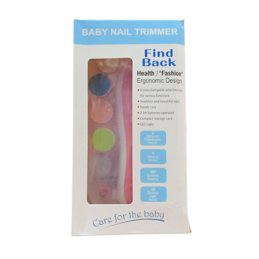 Baby Nail Trimmer Electric, Low Noise Newborn Safe Nail Clipper Kit with Light and Replaceable 6 Grinding Heads, Hand-Holding Care Polish and Trim for Infant Toddler Adults Toes Fingernails, Pink