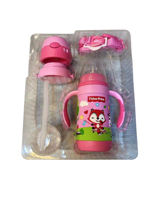 3-in-1 Stainless Steel Feeder & Kids Water Bottle Set with Strap | Hot & Cool.