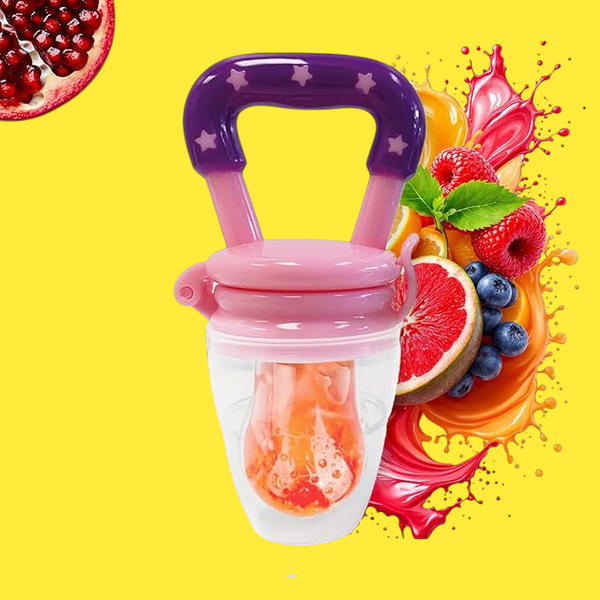 Baby Fruit Feeder – Silicone Food & Fruit Nibbler with Extra Mesh, Soft Pacifier Feeder & Teether for Infants, Bunny Design