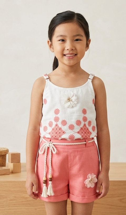 Girls Half Pant Top